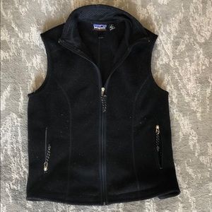 Old School Black Patagonia Fleece Vest